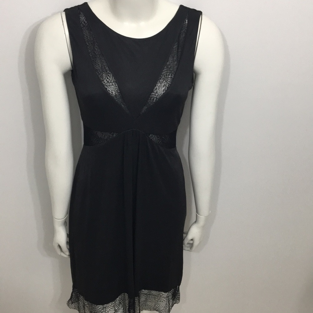 BCBGMaxazria Sexy Lace Lining Sleevelss Midi Dress